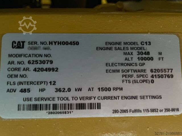 щебінь CAT DE400E0 - C13 - 400kVA Generator - DPX-18023