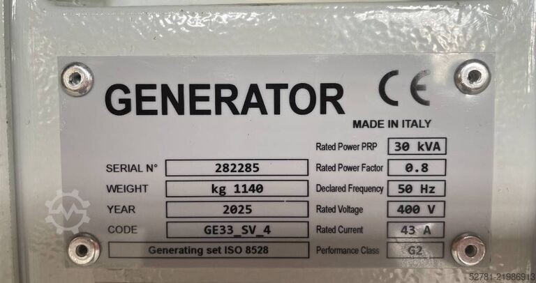 щебінь Yanmar 4TNV98C - 33 kVA - Stage V Genset - DPX-19909