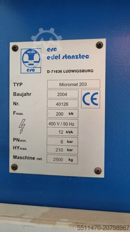 Maszyna do cięcia CNC Micromat203 Edel stanztec Micromat 203