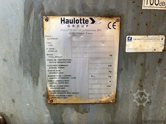 แพลตฟอร์มการทำงานแบบประกบ Haulotte Ha 20 Px (21m)