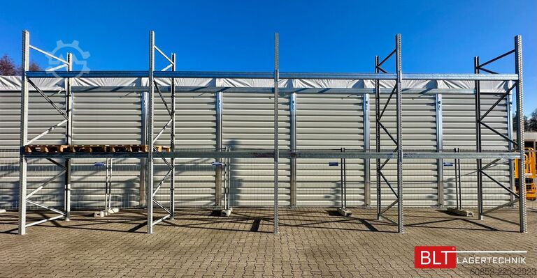 Estantería de paletas 11,2 lfm Palettenregale für Außenbereich H: 4,5m , 3000 kg Fachlast , FVZ