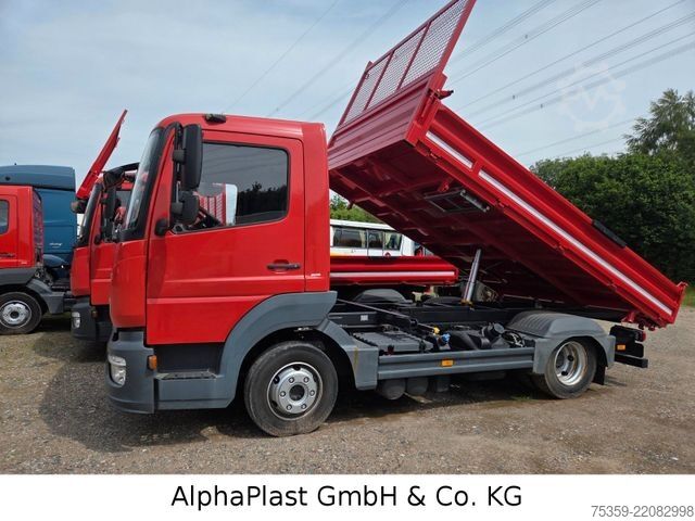 三方ダンプバン MERCEDES-BENZ Atego 818 2x AHK Oelanschlüsse 3 Sitzer