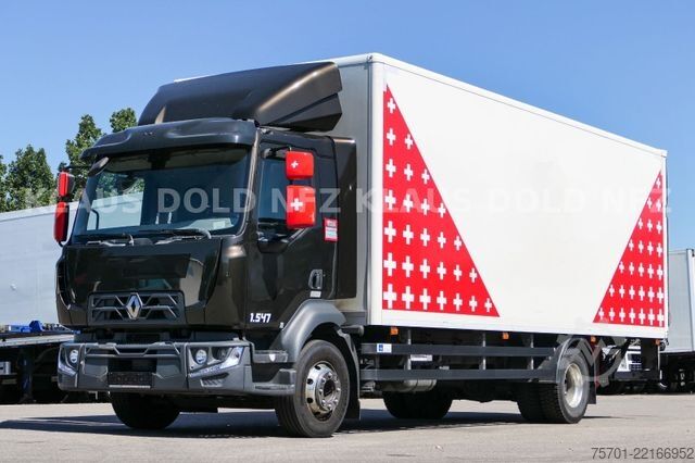 Camión caja RENAULT D 16.280 Koffer 16t Vollluft LBW Euro 6