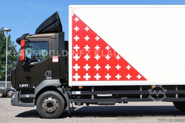 Camión caja RENAULT D 16.280 Koffer 16t Vollluft LBW Euro 6