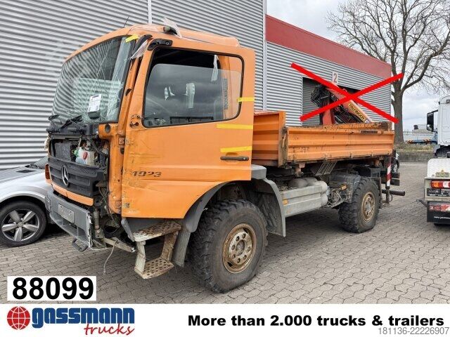 Tovornjak prekucnik Mercedes-Benz Atego 1023 A 4x4, Einzelbereifung, UNFALLSCHADEN!