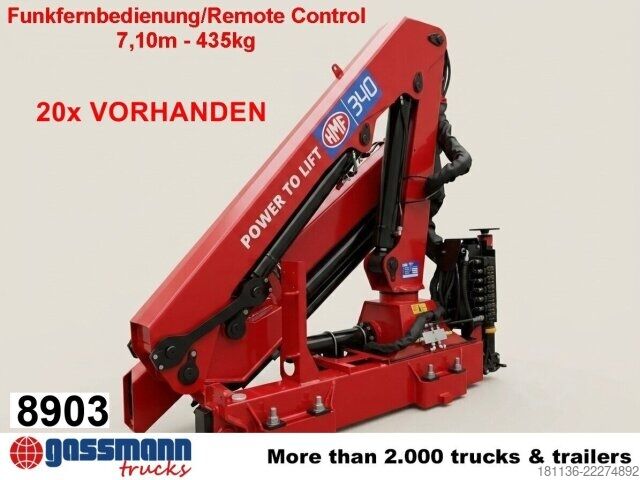 トラック搭載型クレーン  HMF 340-K3 RC, Funk, 20x VORHANDEN!