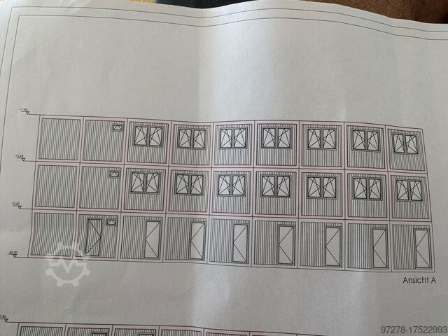 Modulbyggnation av container bestående av 24 stycken. Baucontainer Hochburg Container