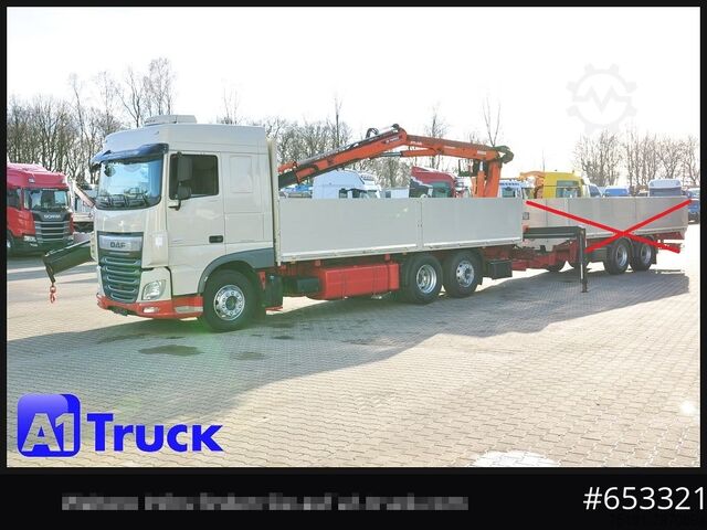 Automobilis ar plakanu platformu DAF XF 440, Baustoff, Terex 145.2