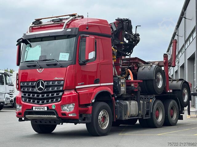 Камион за превоз на трупци MERCEDES-BENZ Arocs 3358 6x4 BB mit EpsilonS290Z96 DOLL RATIO+