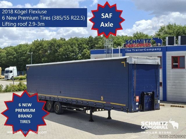 Brandalı açık yarı römork Kögel Curtainsider Mega