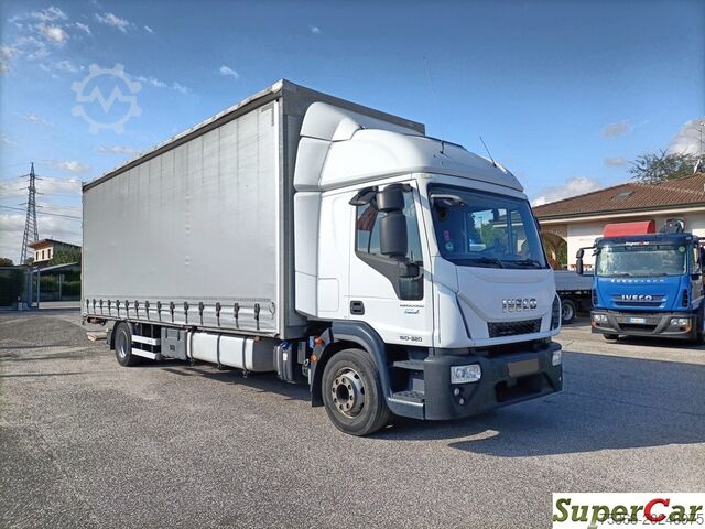 Lastebil med plattform og presenning Iveco EUROCARGO 160-320