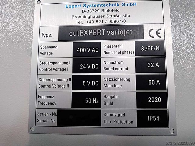 Mașină de tăiat CNC cu jet de apă Expert Systemtechnik/BFT cutEXPERT variojet/Servotron 40.45+