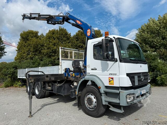 شاحنة مسطحة MERCEDES-BENZ Axor 2633 / 6x4 / Kran PM 15.5 LC / Funk Fern
