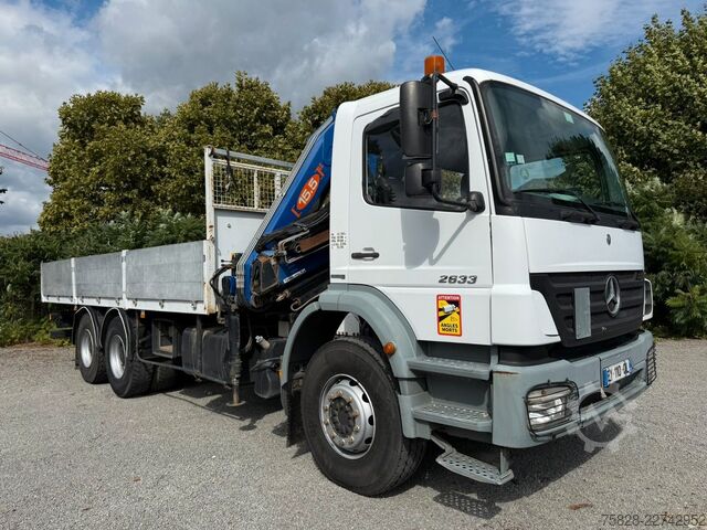 شاحنة مسطحة MERCEDES-BENZ Axor 2633 / 6x4 / Kran PM 15.5 LC / Funk Fern