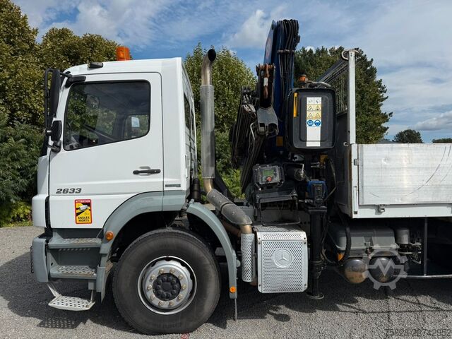 شاحنة مسطحة MERCEDES-BENZ Axor 2633 / 6x4 / Kran PM 15.5 LC / Funk Fern