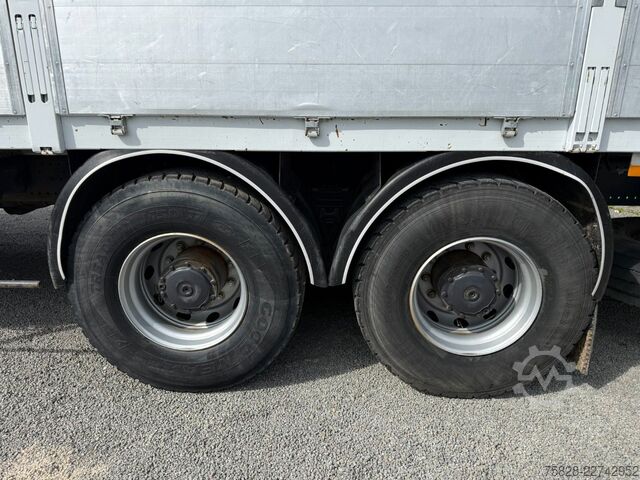 شاحنة مسطحة MERCEDES-BENZ Axor 2633 / 6x4 / Kran PM 15.5 LC / Funk Fern