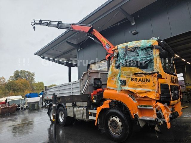 Τρίπλευρο ανατρεπόμενο φορτηγό MAN TGS 26.400 / 6X4 / Kipper Kran Funk