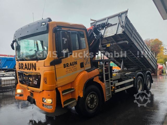 Τρίπλευρο ανατρεπόμενο φορτηγό MAN TGS 26.400 / 6X4 / Kipper Kran Funk