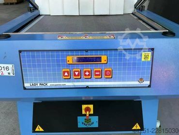 Pactur Ladypack 80-S1 L型シールシュリンク包装機、フィルムシュリンクトンネル付き  