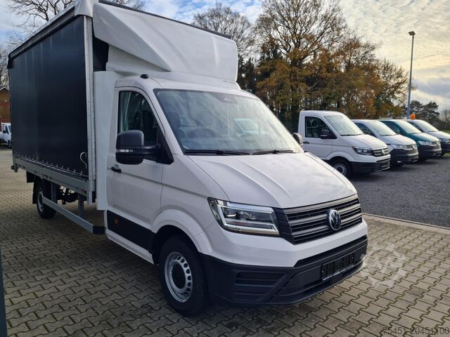 Gardinsided kassevogn VW Crafter 35 Pritsche Schiebe Plane LED, Kamera
