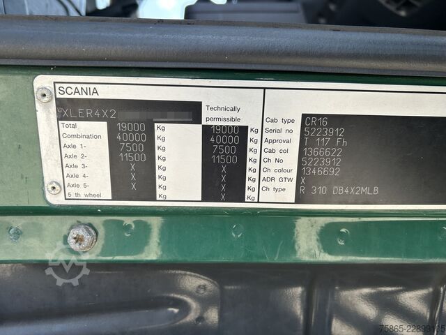 Schiebeplane Scania R 310 B Euro 4 / 934 dkm / 3 Pedals / Full Air ...
