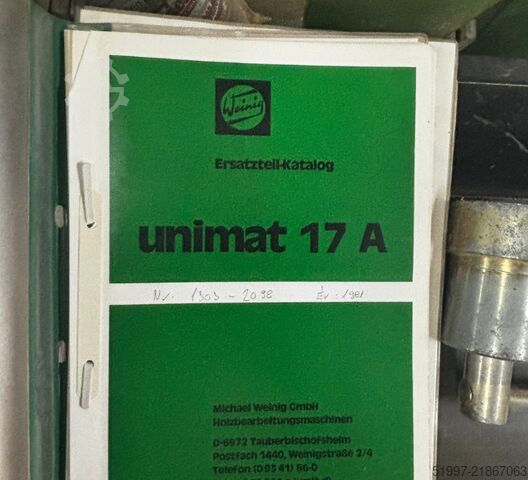 Vlakbanken WEINIG Unimat 17A