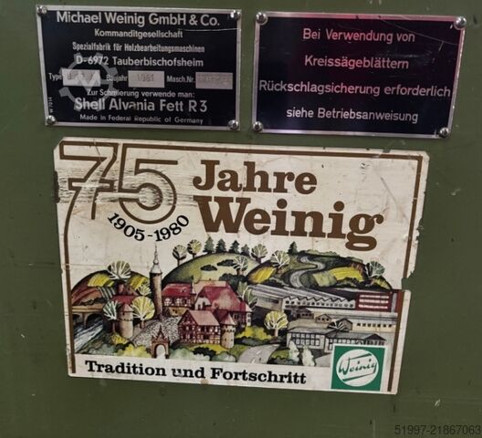 Vlakbanken WEINIG Unimat 17A