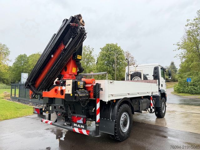 Γερανός τοποθετημένος σε φορτηγό MAN TGM 18.330 4x4 Pritsche KRAN FUNK single bereift