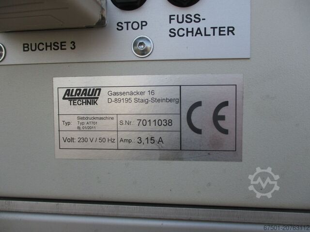 SKÄRMTRYCKNINGSMASKIN ALRAUN TECHNIK AT 701 (3385)