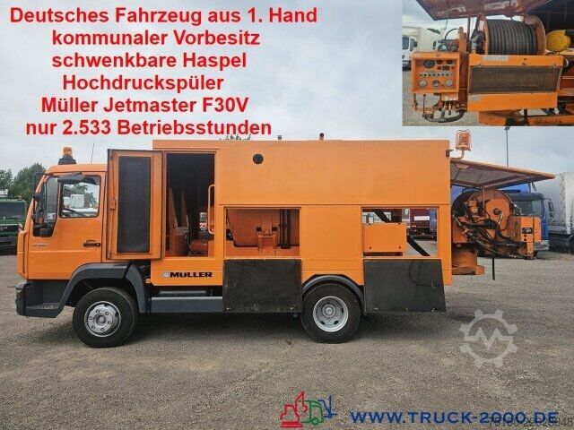 Camião-cisterna de vácuo MAN L2000 Müller Jetmaster F30V Hochdruckspüler