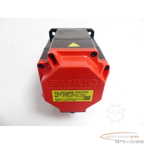 Fanuc motor Fanuc A06B-2218-B000 # 0100 Motor + A860-2050-T321 SN C164F0ED5 - ! -