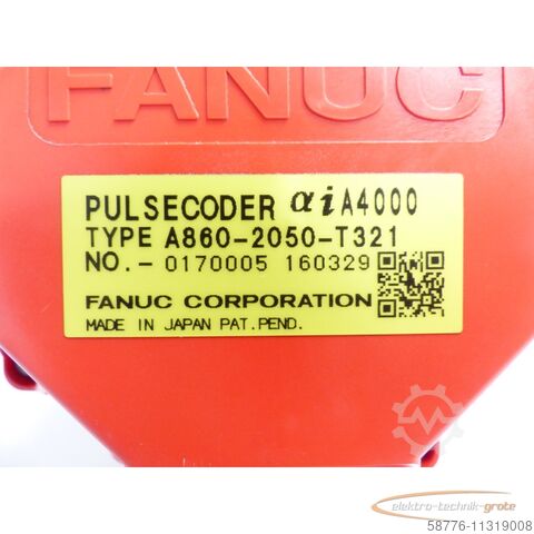 Fanuc motor Fanuc A06B-2218-B000 # 0100 Motor + A860-2050-T321 SN C164F0ED5 - ! -