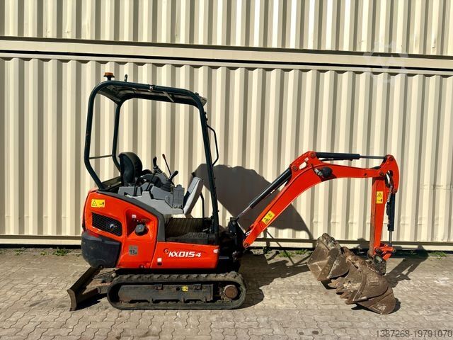 Minigrävare KUBOTA KX015-4 / 1.077 H / 4 x Löffel