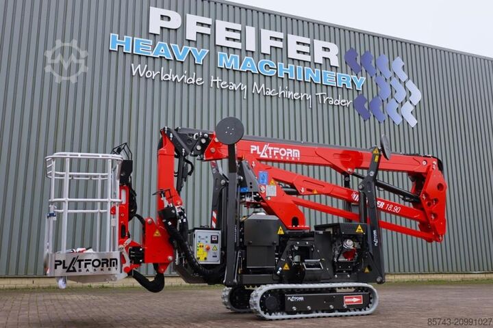 Nivelletty teleskooppinen työtaso Platform Basket Spider 18.90 PRO CE Declaration, Valid inspection,