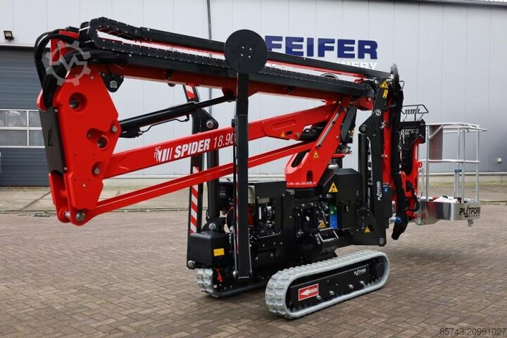 Nivelletty teleskooppinen työtaso Platform Basket Spider 18.90 PRO CE Declaration, Valid inspection,