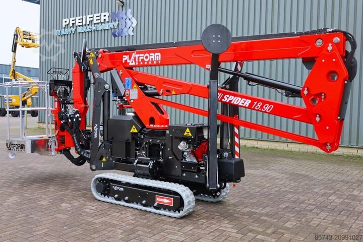 Nivelletty teleskooppinen työtaso Platform Basket Spider 18.90 PRO CE Declaration, Valid inspection,