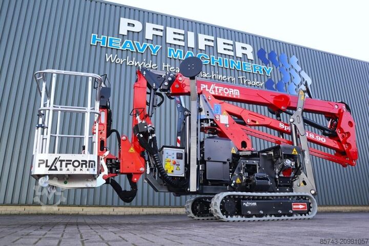 Nivelletty teleskooppinen työtaso Platform Basket Spider 18.90 PRO CE Declaration, Valid inspection,