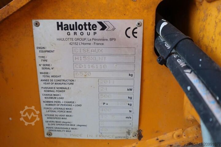  Haulotte H15SXL Diesel, 4x4 Drive, 15m Working Height, 500k