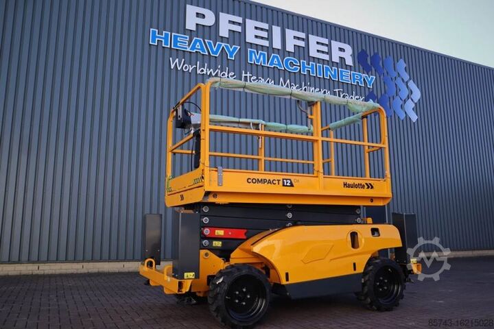 Scissor lift Haulotte Compact 12DX Valid Inspection, *Guarantee! Diesel,