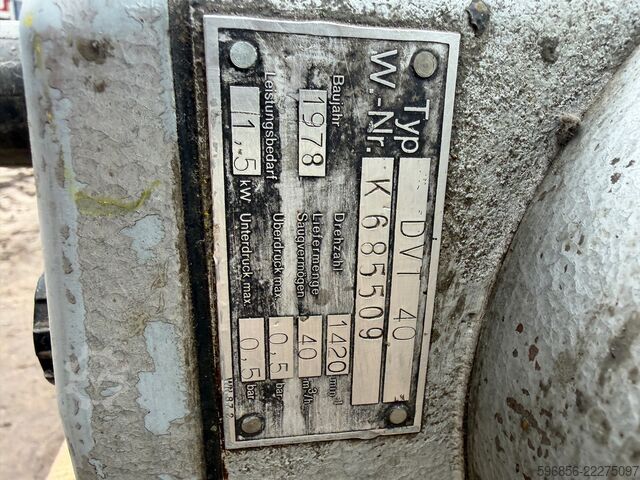 Gebr. Becker DVT 40 40 m³/h 1,5 kW 380 V Gebr. Becker DVT 40 40 m³/h 1,5 kW 380 V Gebr. Becker DVT 40 40 m³/h 1,5 kW 380 V