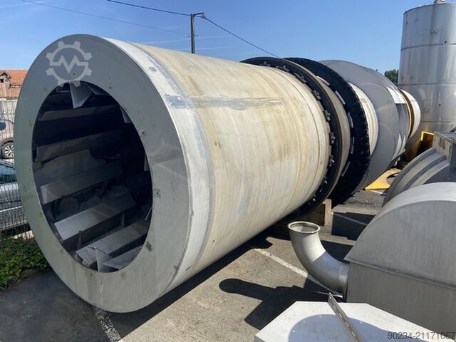 Comessa স্টেইনলেস স্টিল 304 ড্রাম ড্রায়ার/কুলার COMESSA Drum 2400mm diameter x 14000mm length