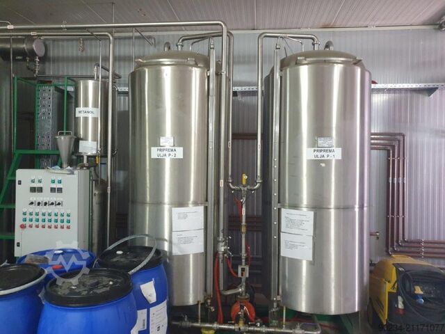 Planta de biodiesel com capacidade de 10.000 litros/dia BIODIESEL FUELS EQUIPMENT 10,000 litres / 8 hour day