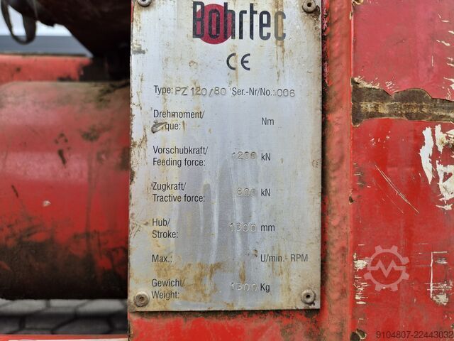 Makinë shpimi Bohrtec Bohrtec PZ 120/80, Horizontal system