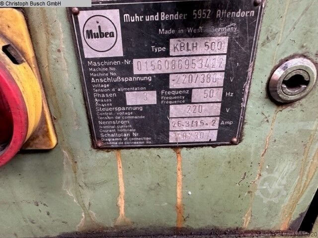 Mesin penebuk - hidraulik MUHR & BENDER KBLH 500