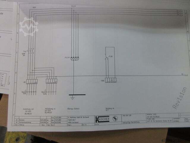 Quadro elétrico, distribuidor, distribuidor de energia Siemens Hauptverteiler Unterverteiler Sikus 630 Energieverteiler 400V 100A