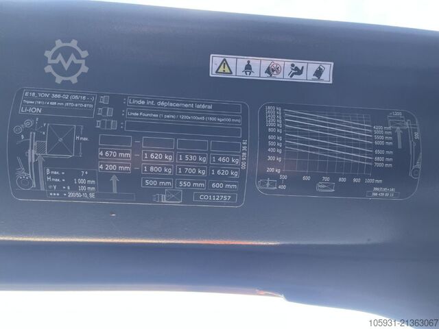 Elektryczny wózek widłowy 3 kołowy Linde E18-02
