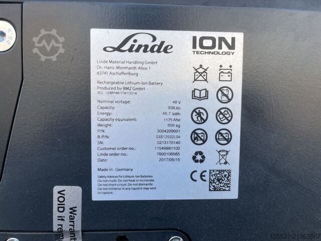 Elektryczny wózek widłowy 3 kołowy Linde E18-02