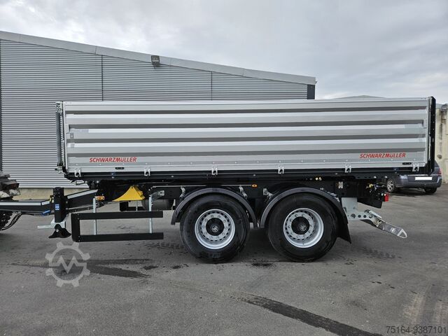 Tipper sa 3 strane Schwarzmüller Tandem-Kippanhänger bündig, Plane, Zurrringe