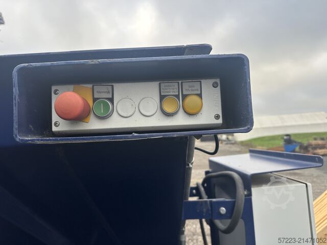 Screw press Husmann with container. screw press for wood, screw press for waste, stationary press Husmann HSP-E-N-V