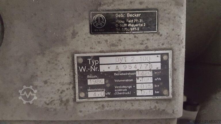 वैक्यूम पंप Gebr. Becker DVT 2.100